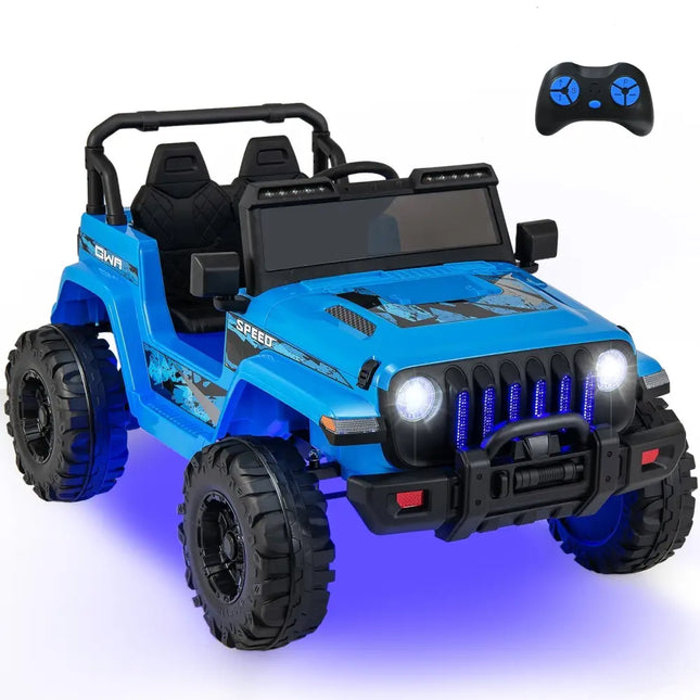 12V Kids Ride - on Jeep Car with 2.4 G Remote Control - Blue - Oasis Home Essentials