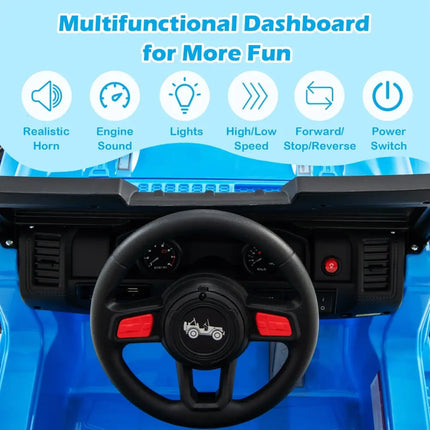 12V Kids Ride - on Jeep Car with 2.4 G Remote Control - Blue - Oasis Home Essentials