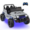 12V Kids Ride-on Jeep Car with 2.4 G Remote Control-Gray - Gray - Powered Ride On Toys