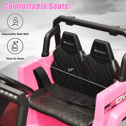 12V Kids Ride - on Jeep Car with 2.4 G Remote Control - Pink - Oasis Home Essentials