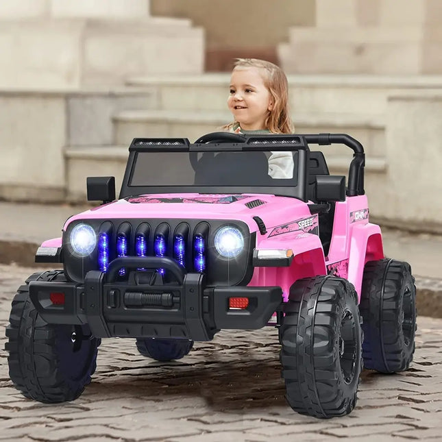 12V Kids Ride - on Jeep Car with 2.4 G Remote Control - Pink - Oasis Home Essentials