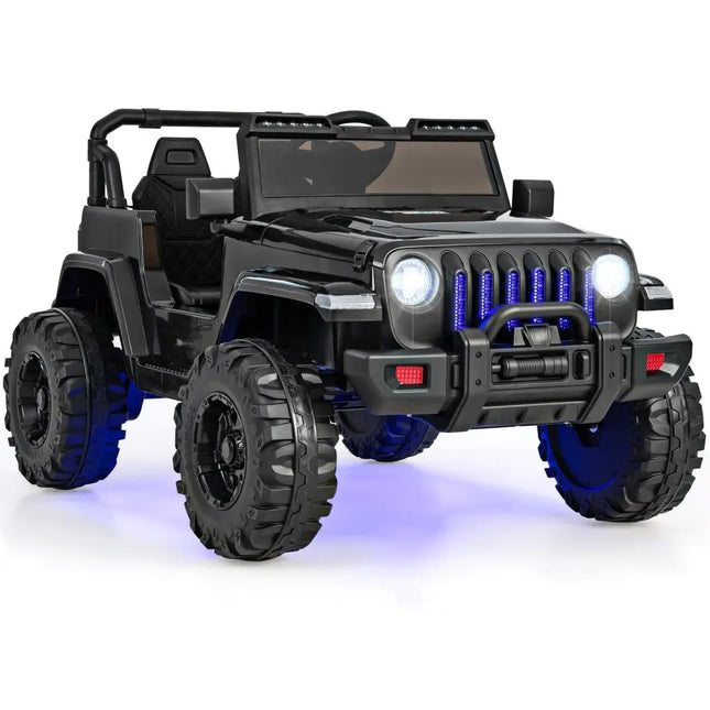 12V Kids Ride - on Jeep Car with 2.4 G Remote Control - Solid Black - Oasis Home Essentials