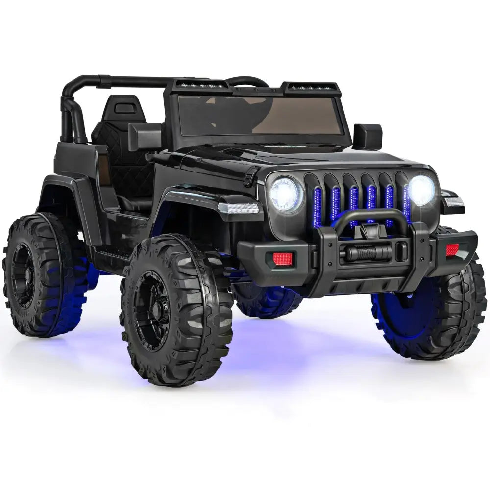 12V Kids Ride - on Jeep Car with 2.4 G Remote Control - Solid Black - Oasis Home Essentials
