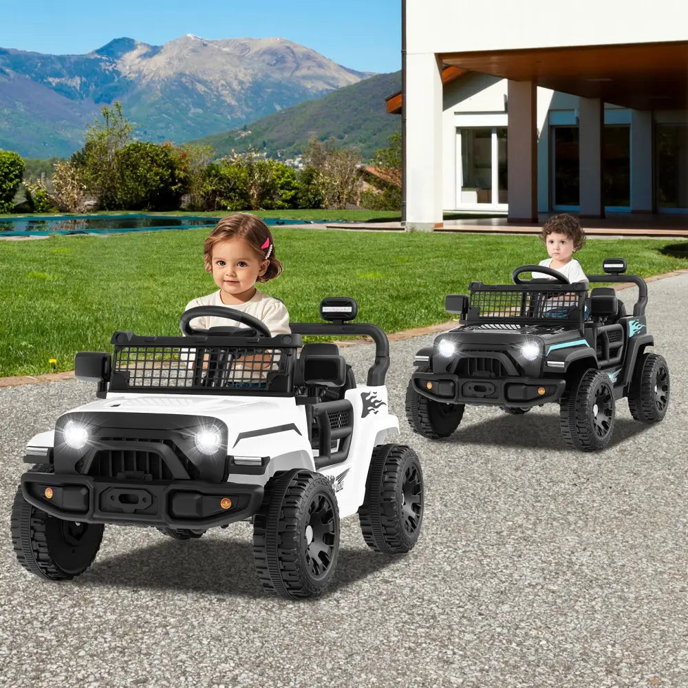 12V Kids Ride on Truck Car Battery Powered Electric Vehicle-Black - Black - Powered Ride On Toys