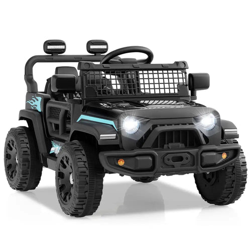 12V Kids Ride on Truck Car Battery Powered Electric Vehicle-Black - Black - Powered Ride On Toys