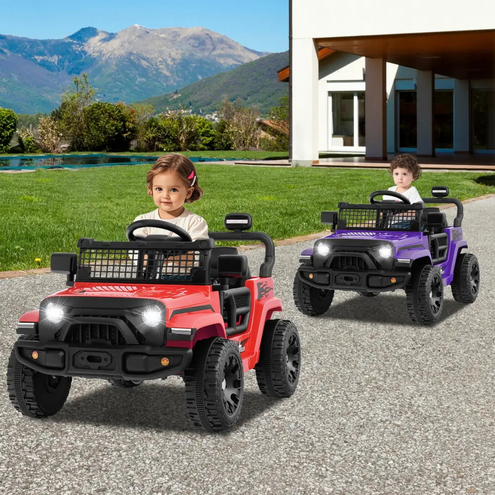 12V Kids Ride on Truck Car Battery Powered Electric Vehicle-Red - Red - Powered Ride On Toys