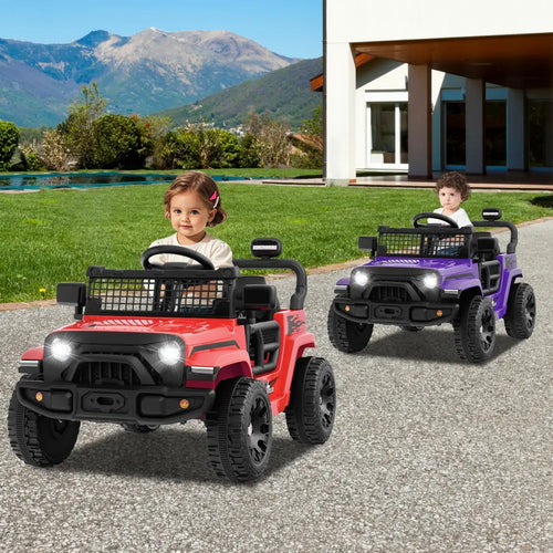 12V Kids Ride on Truck Car Battery Powered Electric Vehicle-Red - Red - Powered Ride On Toys