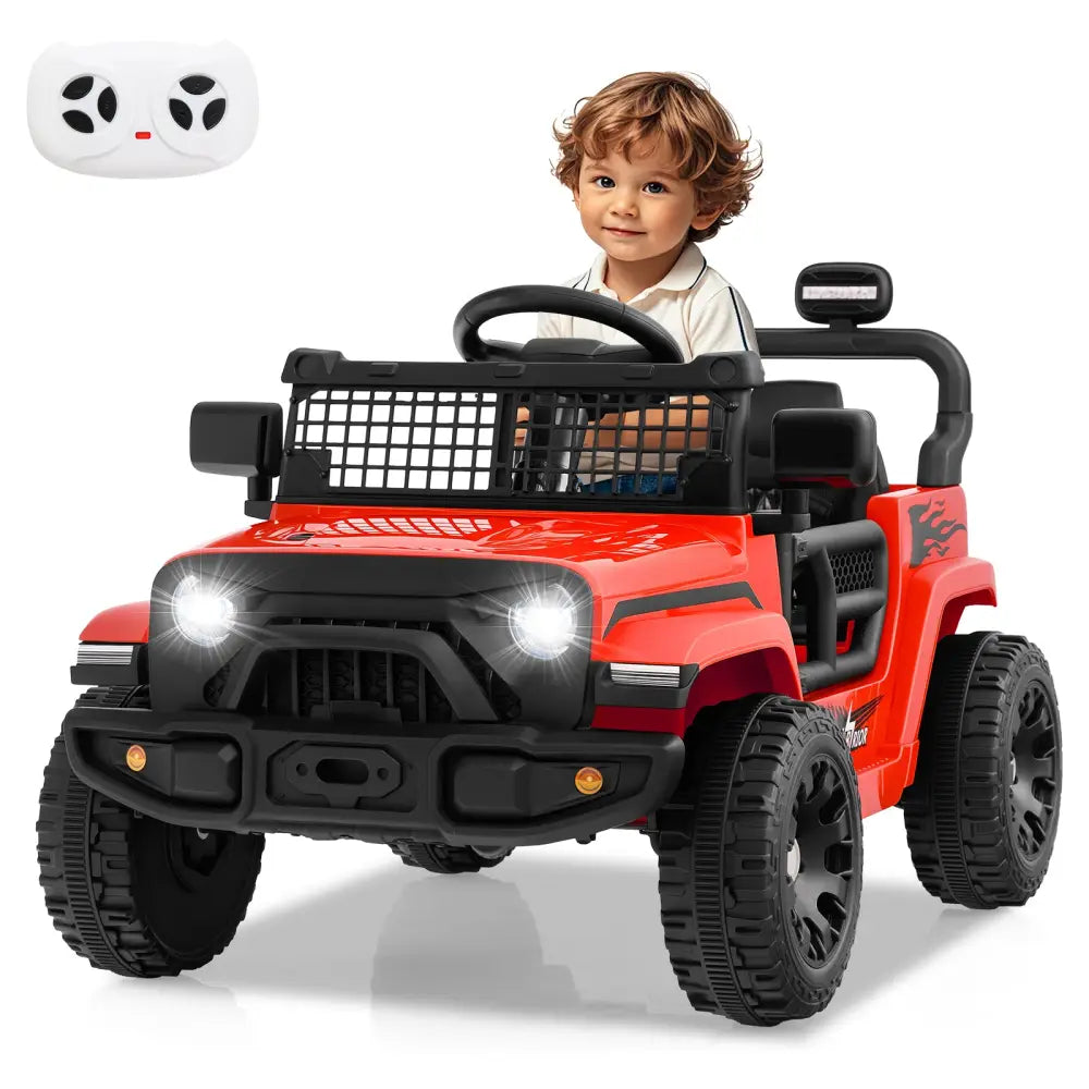 12V Kids Ride on Truck Car Battery Powered Electric Vehicle-Red - Red - Powered Ride On Toys