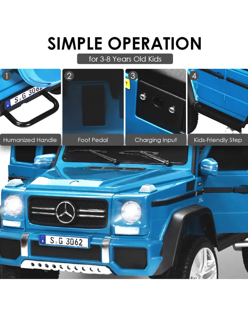 12V Licensed Mercedes-Benz Kids Ride On Car-Navy - Navy - Powered Ride On Toys