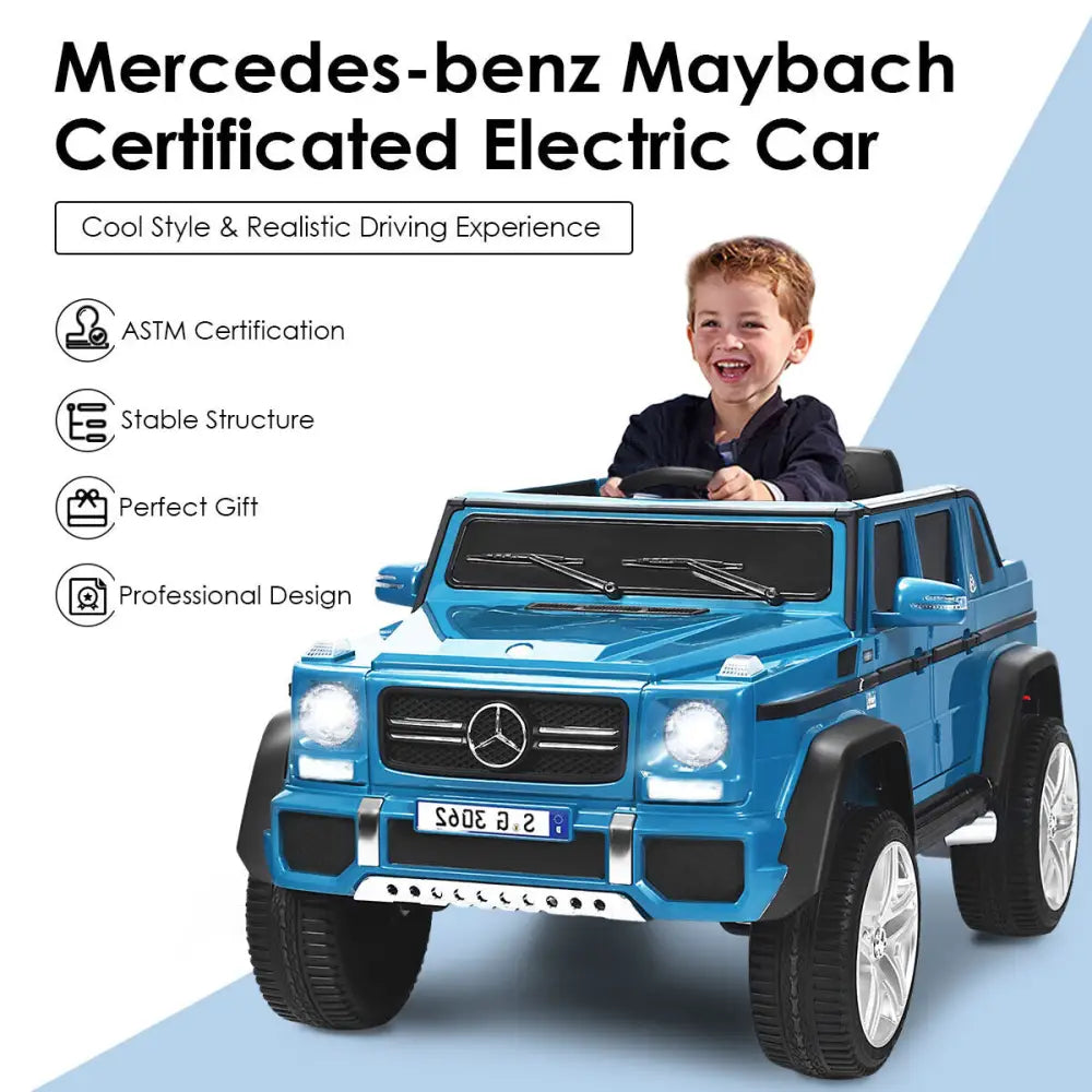 12V Licensed Mercedes-Benz Kids Ride On Car-Navy - Navy - Powered Ride On Toys