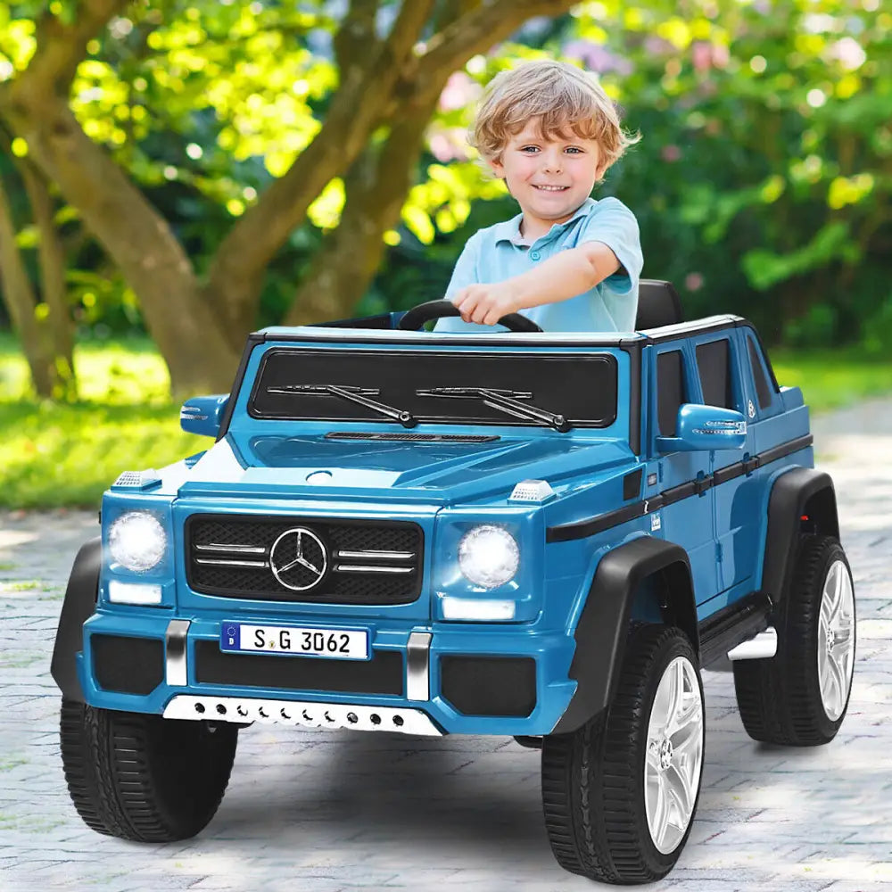 12V Licensed Mercedes-Benz Kids Ride On Car-Navy - Navy - Powered Ride On Toys