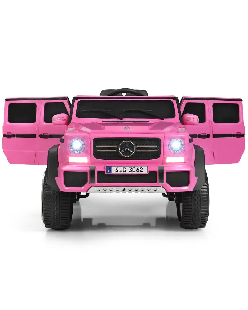 12V Licensed Mercedes-Benz Kids Ride On Car-Pink - Pink - Powered Ride On Toys