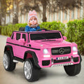 12V Licensed Mercedes-Benz Kids Ride On Car-Pink - Pink - Powered Ride On Toys