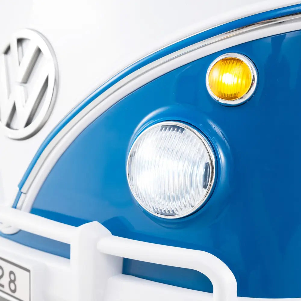 12V Ride On Car Licensed Volkswagen Ride-on Bus with Cup Holder and LED Headlights for 3+ Years Old-Blue - Blue