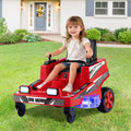 12V Ride on Lawn Mower for Kids with Dual Control Sticks and LED Lights-Red - Red - Powered Ride On Toys