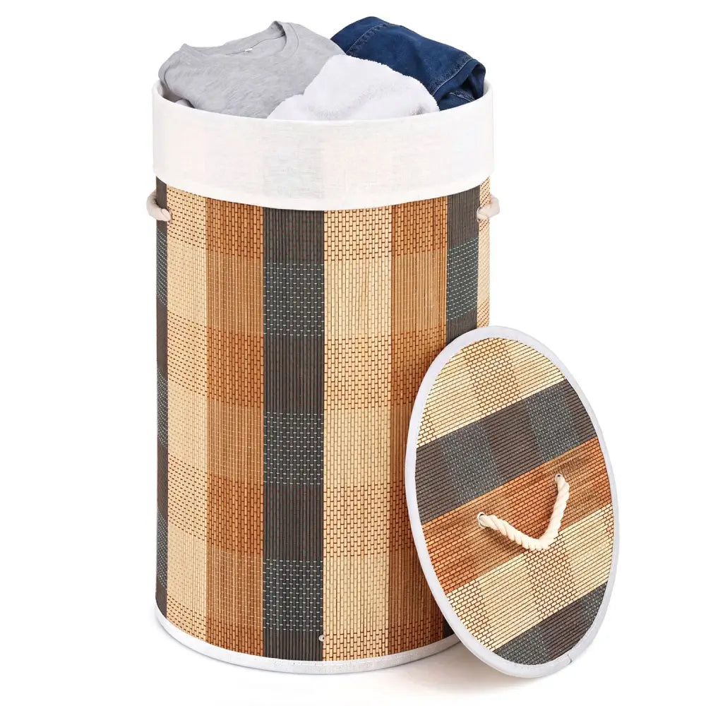 13.2 Gal Laundry Hamper with Removable and Machine-Washable Liner-Multicolor - Multicolor - Laundry Baskets