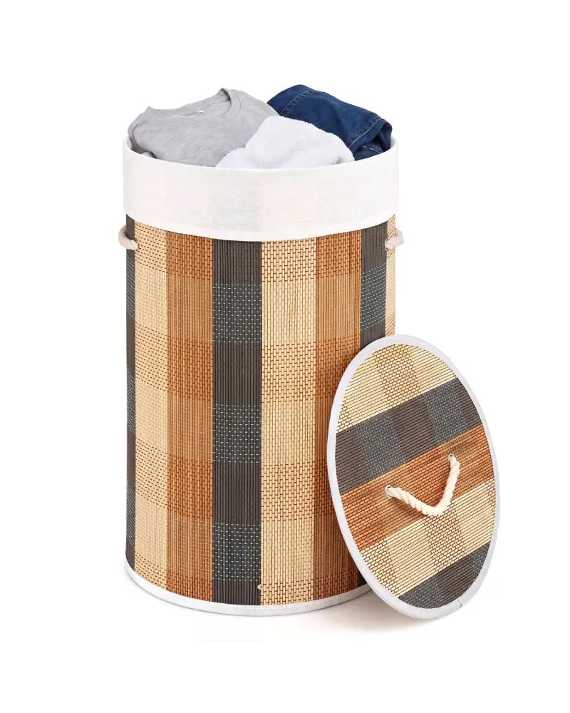 13.2 Gal Laundry Hamper with Removable and Machine-Washable Liner-Multicolor - Multicolor - Laundry Baskets