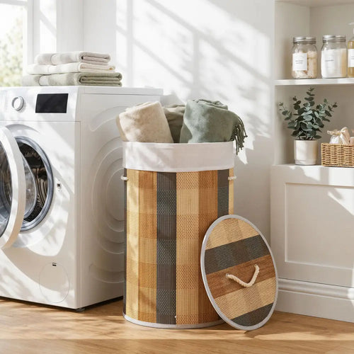 13.2 Gal Laundry Hamper with Removable and Machine-Washable Liner-Multicolor - Multicolor - Laundry Baskets
