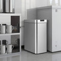 13.2 Gal Slim Kitchen Trash Can with Wing Lids and Stainless Steel Frame-Silver - Silver - Kitchen Trash Cans