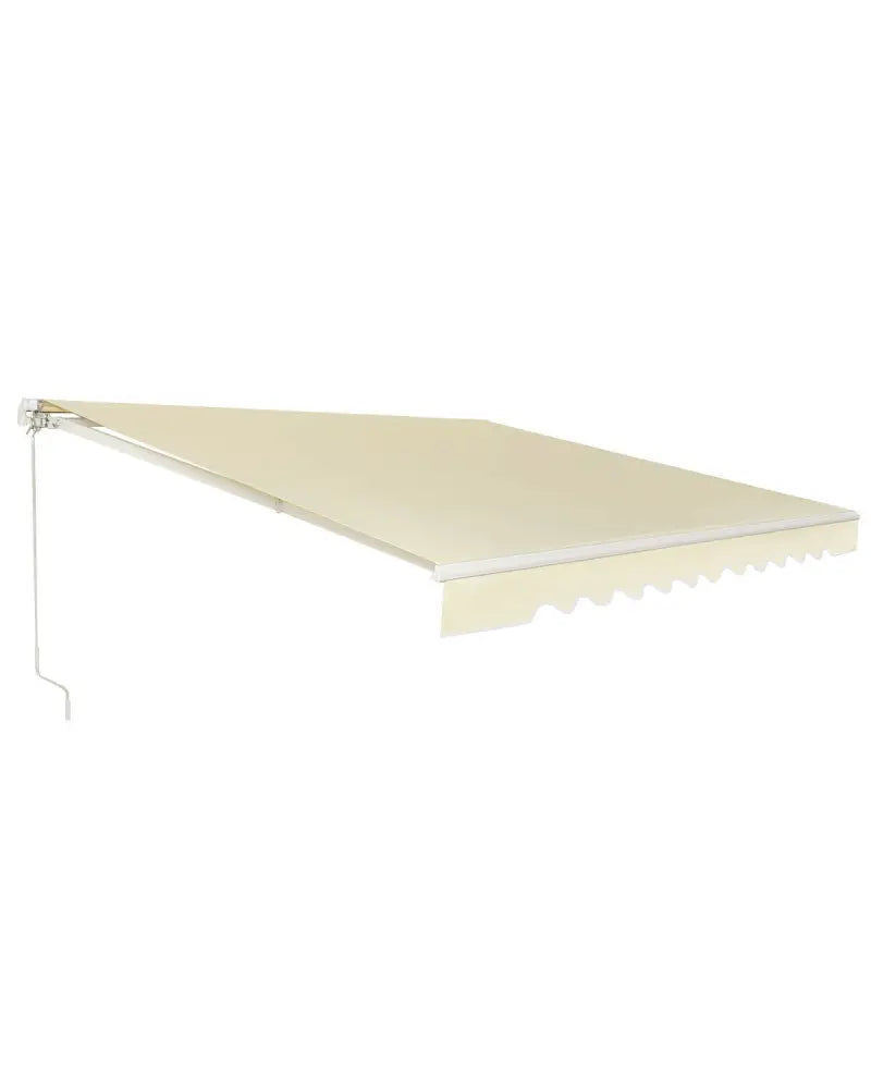 13 Ã, 8 Feet Retractable Patio Awning Aluminum Deck Sunshade-Beige - Beige - Canopies
