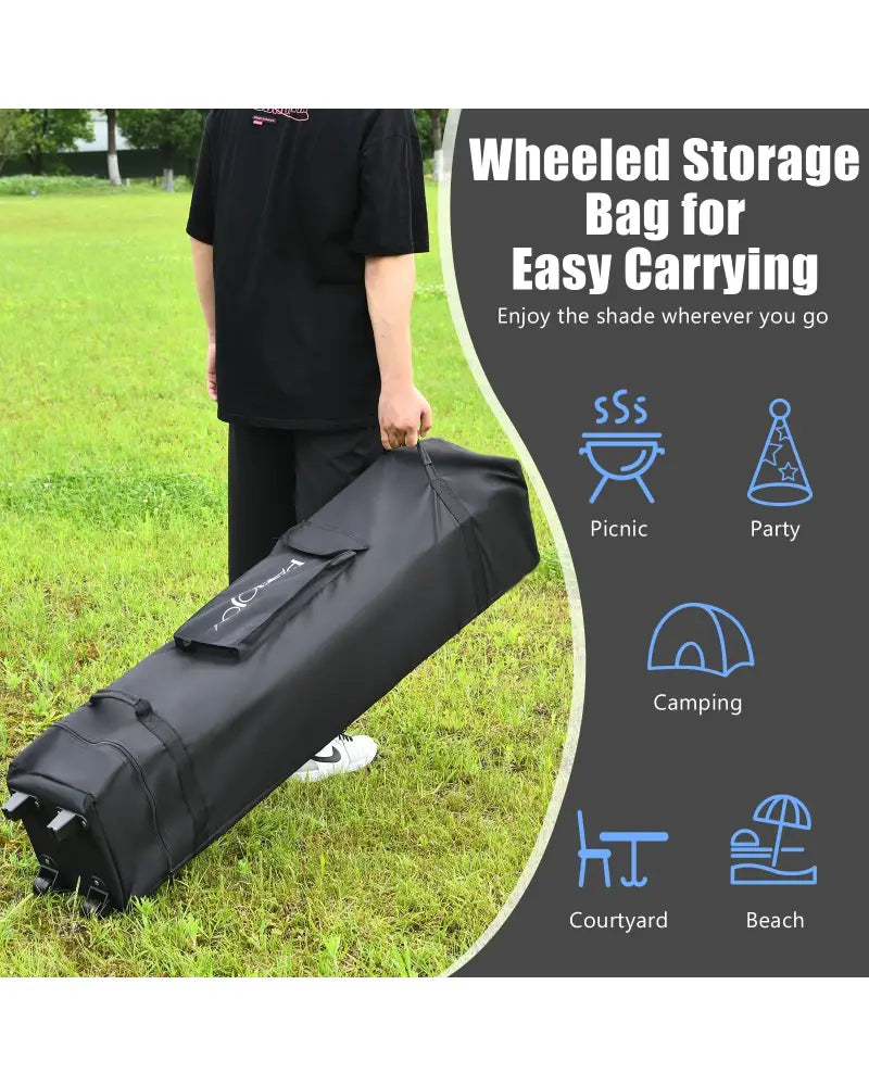 13 Feet x 13 Feet Pop Up Canopy Tent Instant Outdoor Folding Canopy Shelter-Blue - Blue - Gazebos