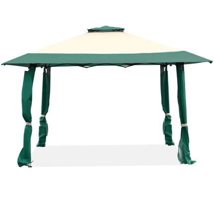 13 Feet x 13 Feet Pop Up Canopy Tent Instant Outdoor Folding Canopy Shelter-Green - Green - Gazebos