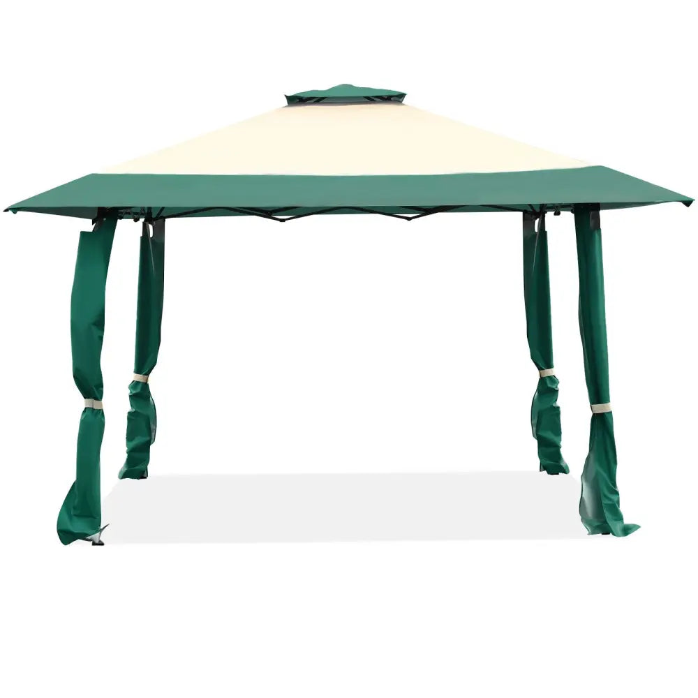 13 Feet x 13 Feet Pop Up Canopy Tent Instant Outdoor Folding Canopy Shelter-Green - Green - Gazebos
