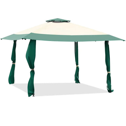 13 Feet x 13 Feet Pop Up Canopy Tent Instant Outdoor Folding Canopy Shelter-Green - Green - Gazebos
