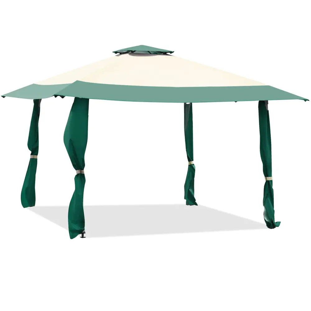13 Feet x 13 Feet Pop Up Canopy Tent Instant Outdoor Folding Canopy Shelter-Green - Green - Gazebos