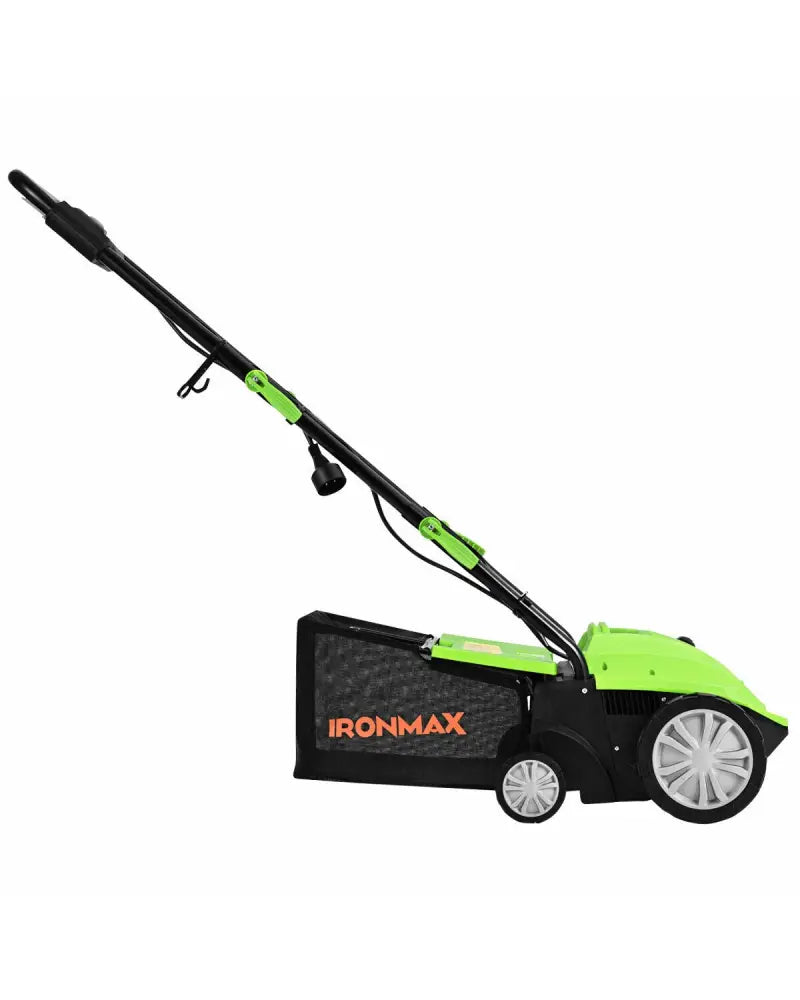 13 Inch 12 Amp Electric Scarifier with Collection Bag and Removable Blades-Green - Green - Lawn Care Tools