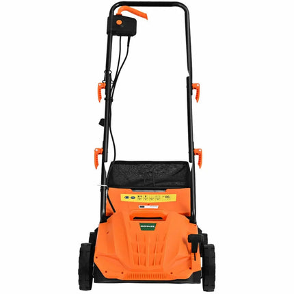13 Inch 12 Amp Electric Scarifier with Collection Bag and Removable Blades-Orange - Orange - Lawn Care Tools