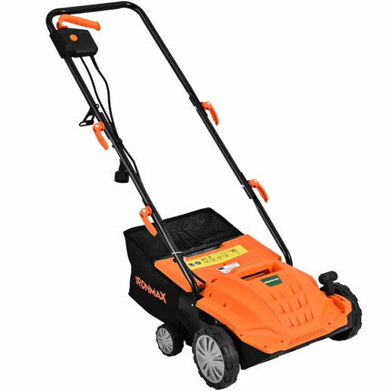 13 Inch 12 Amp Electric Scarifier with Collection Bag and Removable Blades-Orange - Orange - Lawn Care Tools