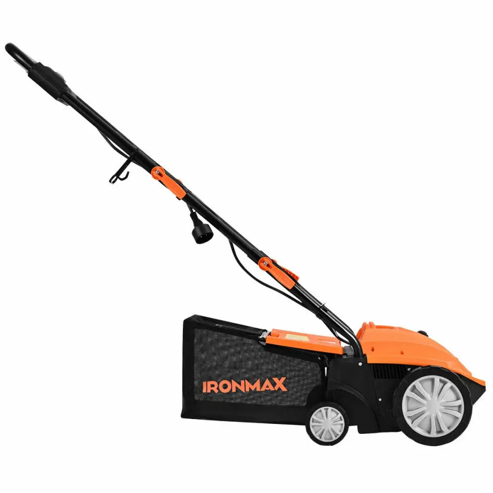 13 Inch 12 Amp Electric Scarifier with Collection Bag and Removable Blades-Orange - Orange - Lawn Care Tools