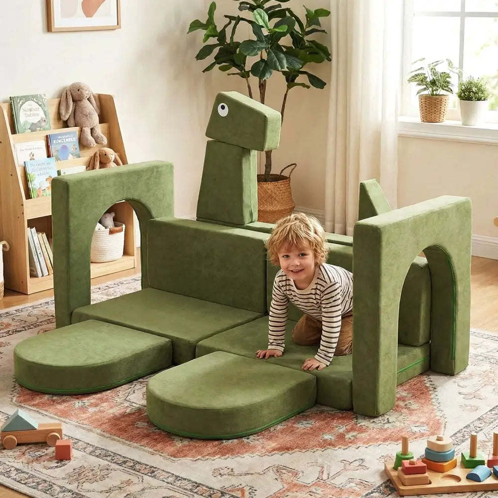 13 Pieces Modular Kids Play Couch for Inspiring Creativity - Kids Chairs & Seating