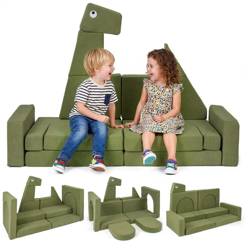 13 Pieces Modular Kids Play Couch for Inspiring Creativity - Kids Chairs & Seating