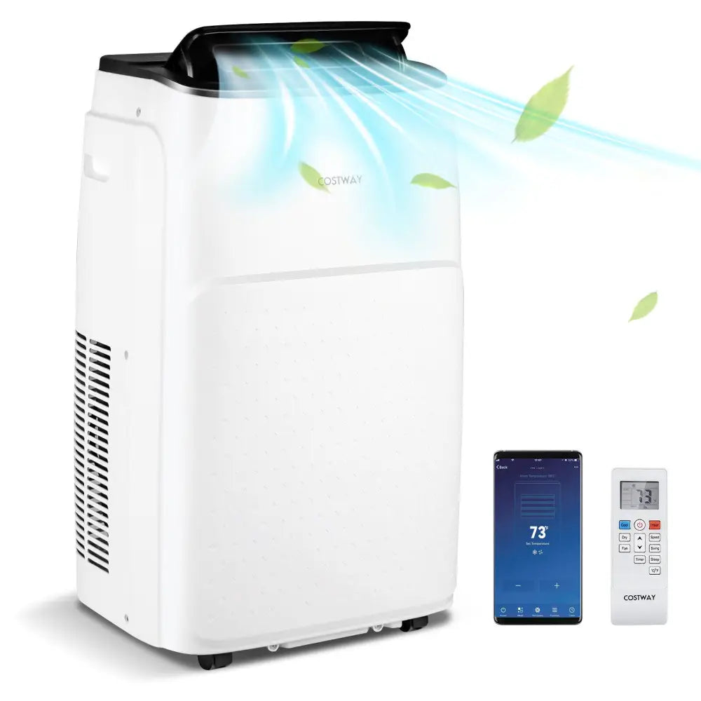 13000 BTU Portable 4-in-1 Air Conditioner with App and Voice Control-White - White - Portable Air Conditioners