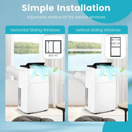 13000 BTU Portable 4-in-1 Air Conditioner with App and Voice Control-White Costway