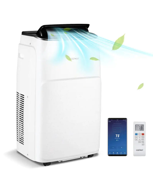 13000 BTU Portable 4-in-1 Air Conditioner with App and Voice Control-White - White - Portable Air Conditioners