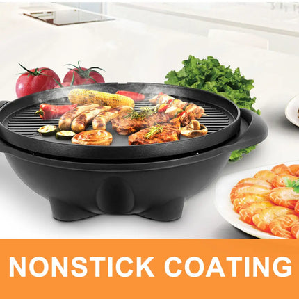 1350 W Outdoor Electric BBQ Grill with Removable Stand Easy to Install-Black - Black - Outdoor Grills
