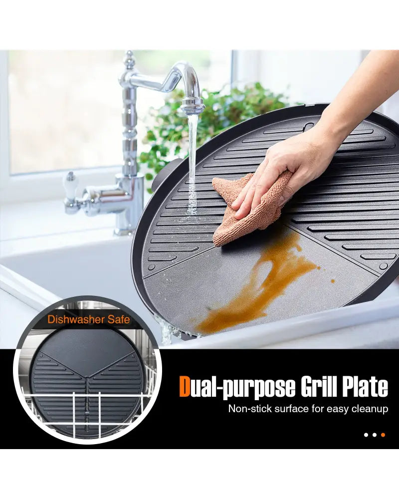 1350 W Outdoor Electric BBQ Grill with Removable Stand Easy to Install-Red - Red - Outdoor Grills