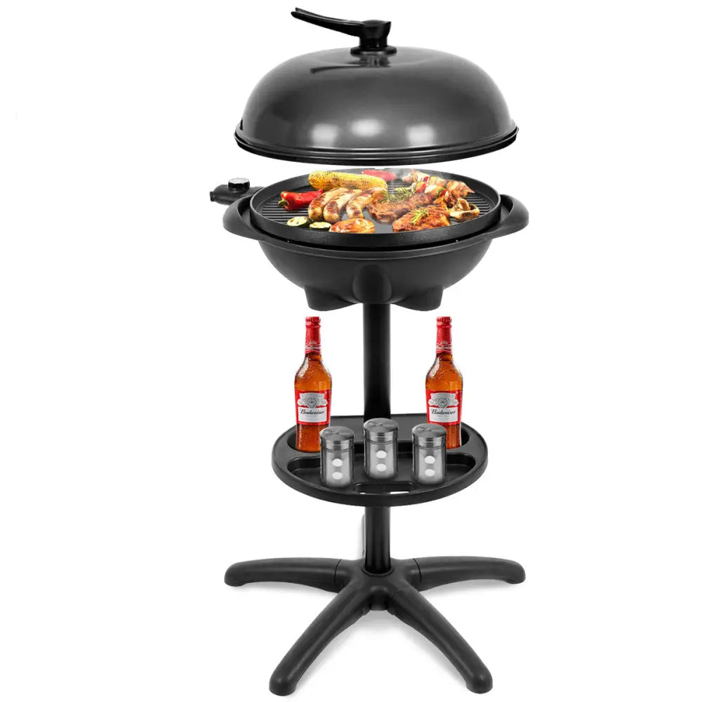 1350 W Outdoor Electric BBQ Grill with Removable Stand Easy to Install-Black - Black - Outdoor Grills