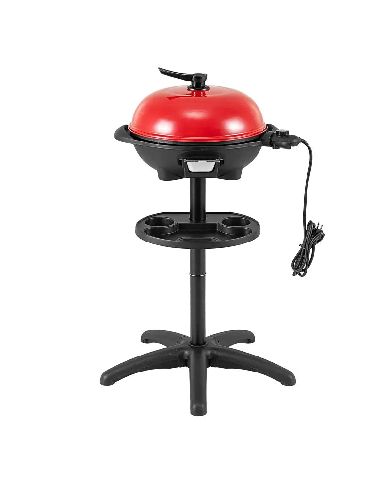 1350 W Outdoor Electric BBQ Grill with Removable Stand Easy to Install-Red - Red - Outdoor Grills