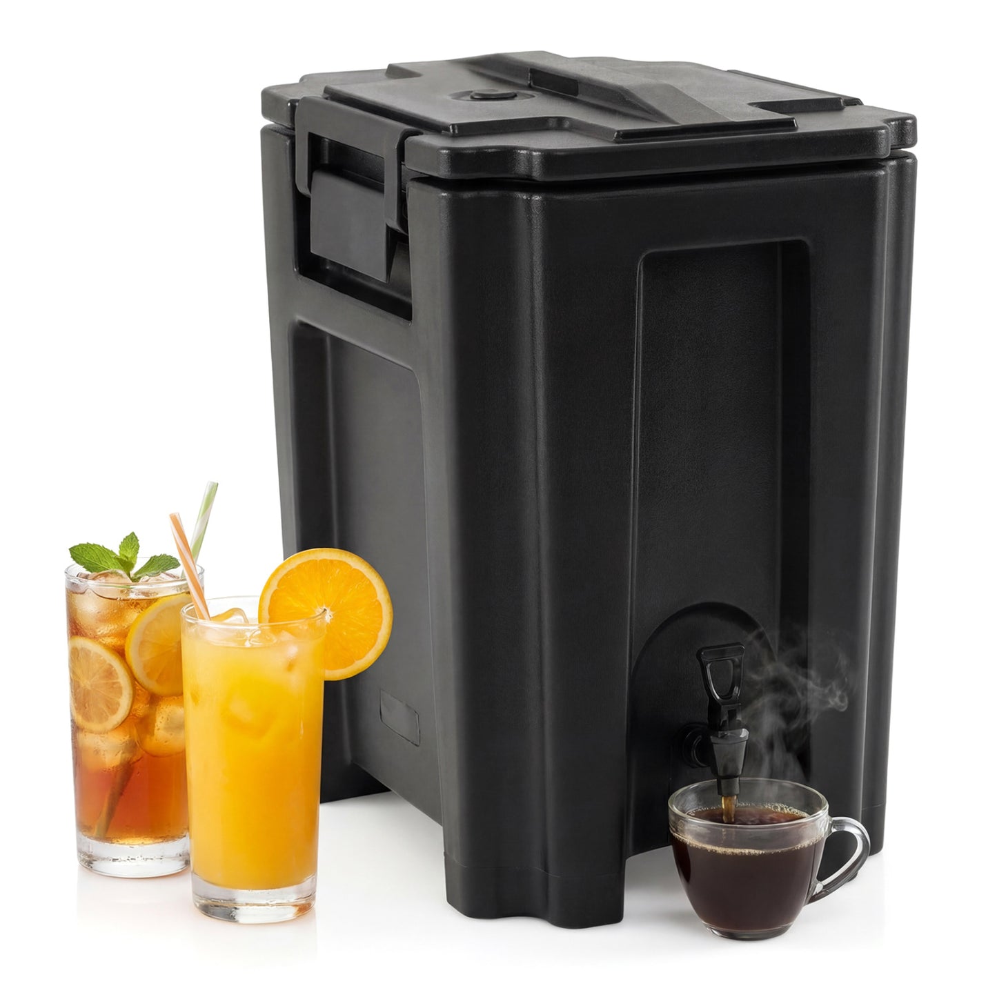 13.2 Gal Insulated Beverage Dispenser Commercial with Two-Stage Faucet-Black