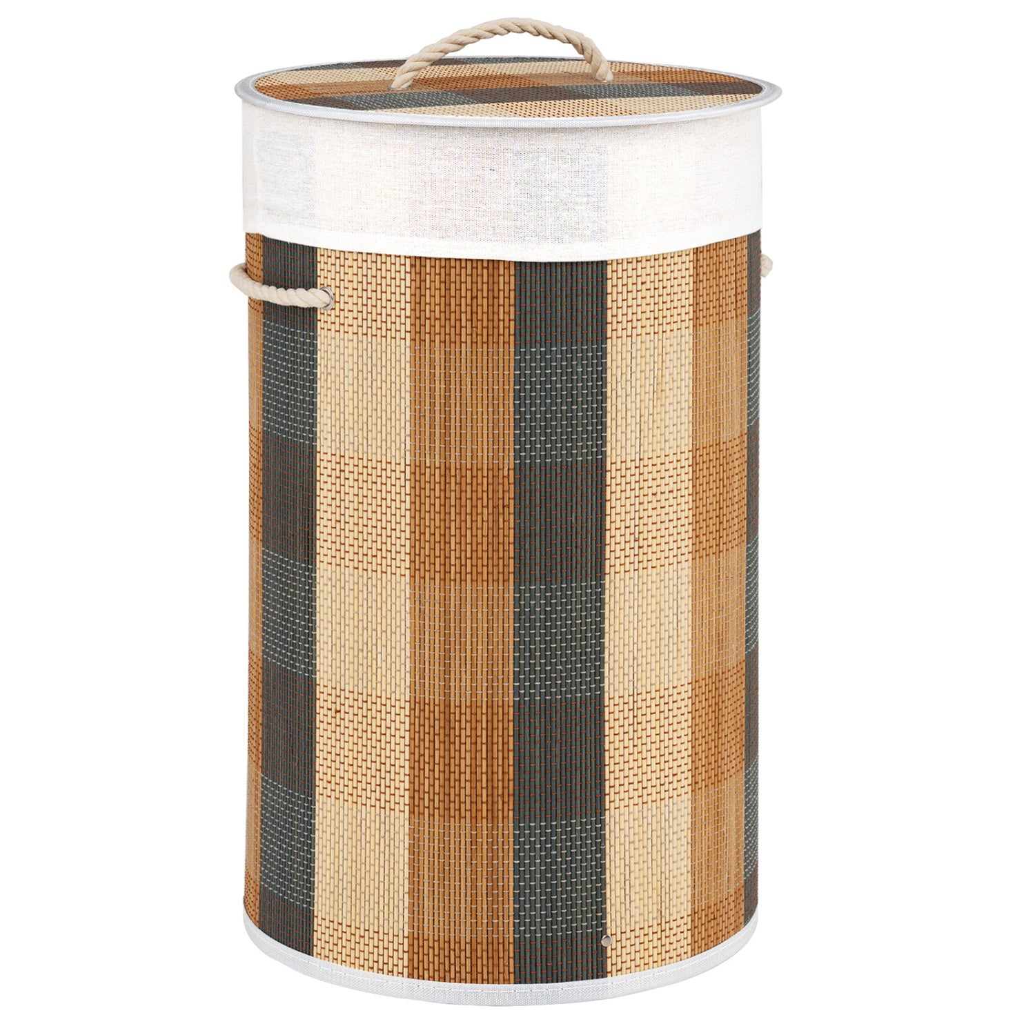 13.2 Gal Laundry Hamper with Removable and Machine-Washable Liner-Multicolor