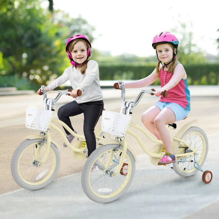 14/16/18 Inch Kids Bike Adjustable with Training Wheels Ages 3 - 8 Years Olds - 18 inches - Oasis Home Essentials