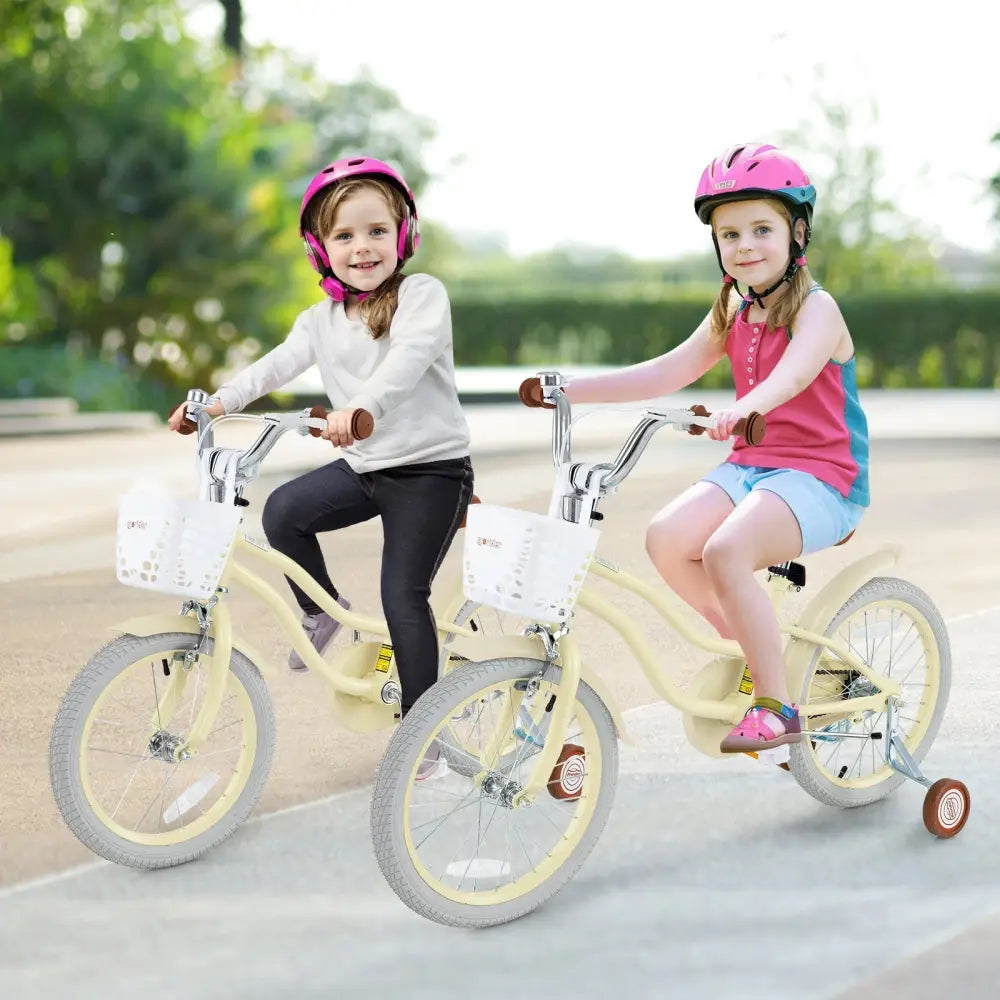 14/16/18 Inch Kids Bike Adjustable with Training Wheels Ages 3 - 8 Years Olds - 18 inches - Oasis Home Essentials