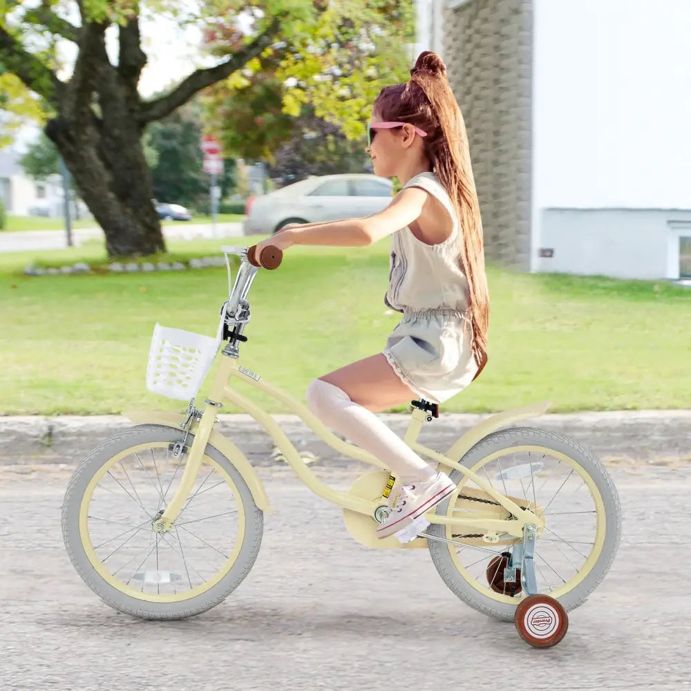 14/16/18 Inch Kids Bike Adjustable with Training Wheels Ages 3 - 8 Years Olds - 18 inches - Oasis Home Essentials