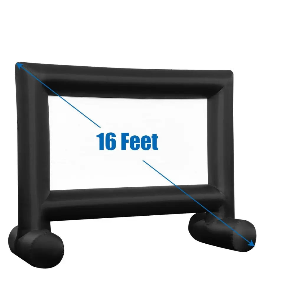 14-20 Feet Inflatable Outdoor Movie Projector Screen with Blower and Carrying Bag-16’ - Game Room