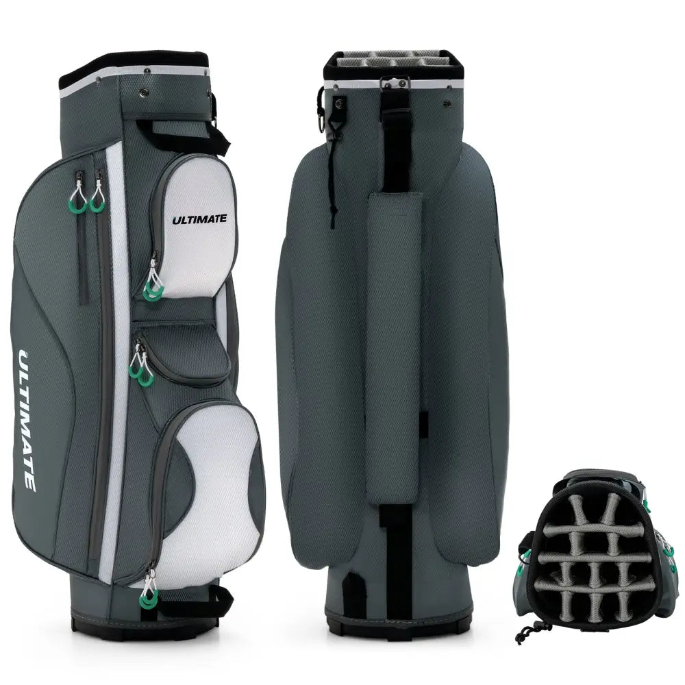 14 Dividers Golf Cart Bag with 7 Zippered Pocket - Golf
