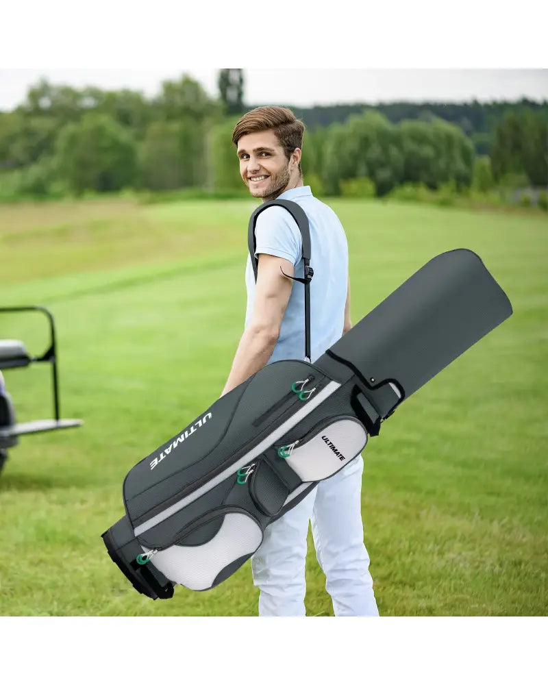 14 Dividers Golf Cart Bag with 7 Zippered Pocket - Golf